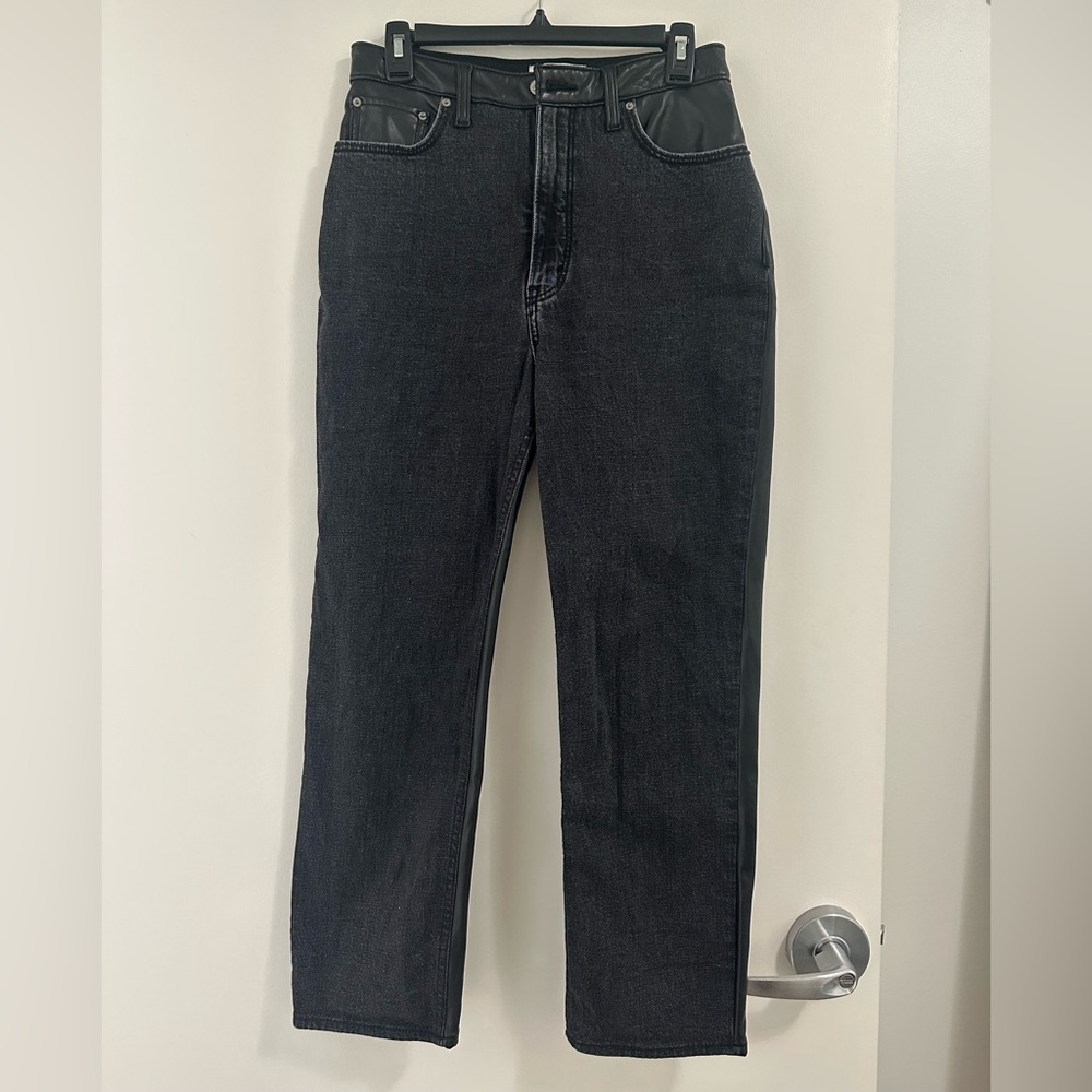 Abercrombie Two-Tone Jean/Leather Pants